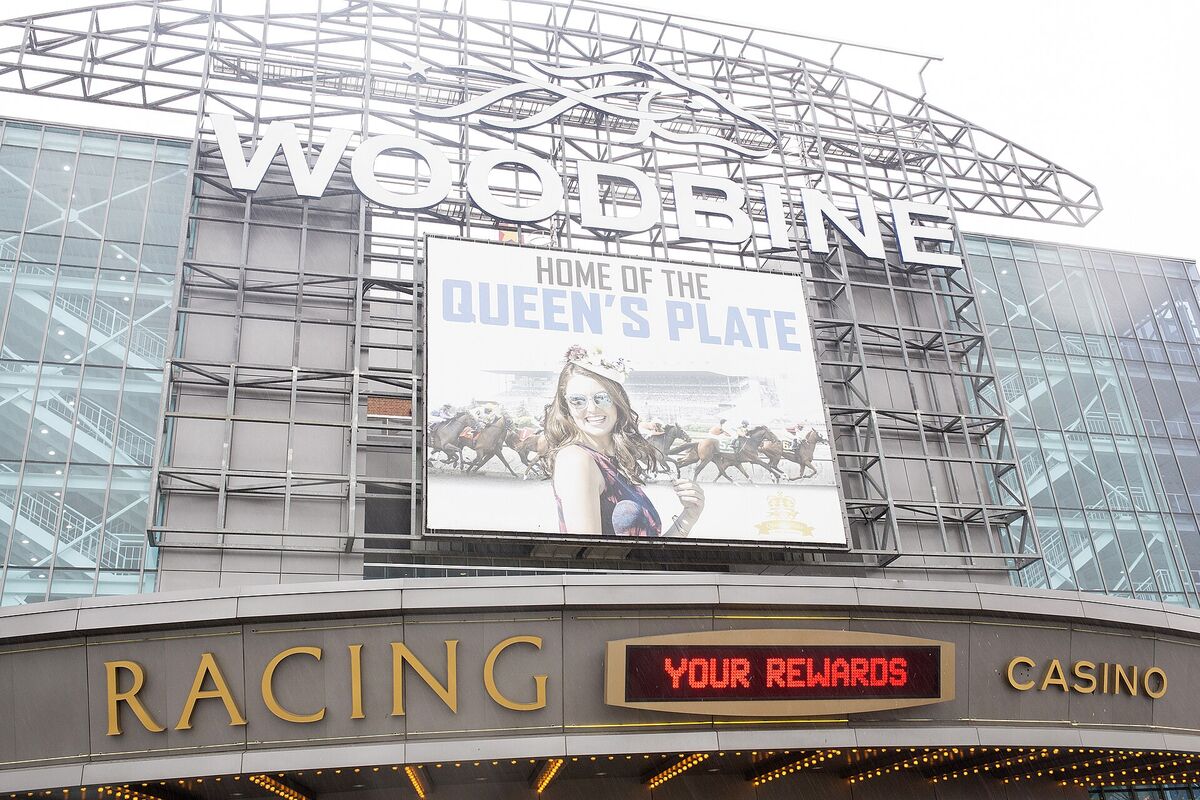 The racing and casino entrance at Woodbine in Toronto.