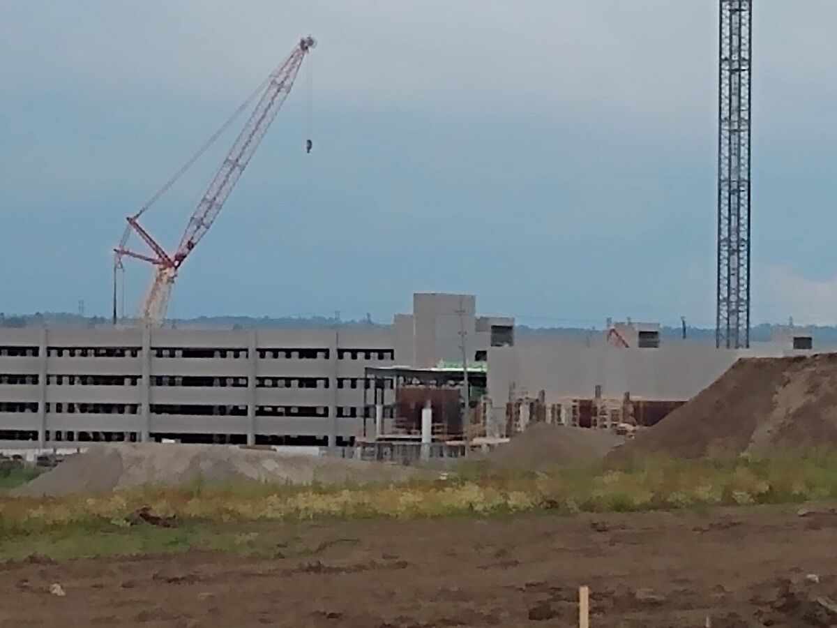 The Durham Live complex in Pickering, Ontario, under construction in 2019